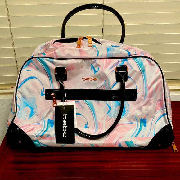 bebe rolling duffel handbag travel Giselle wheels